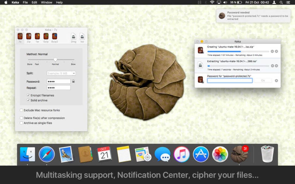 Keka for mac 1.6.1 小巧好用的压缩解压工具 中文版 截图 3