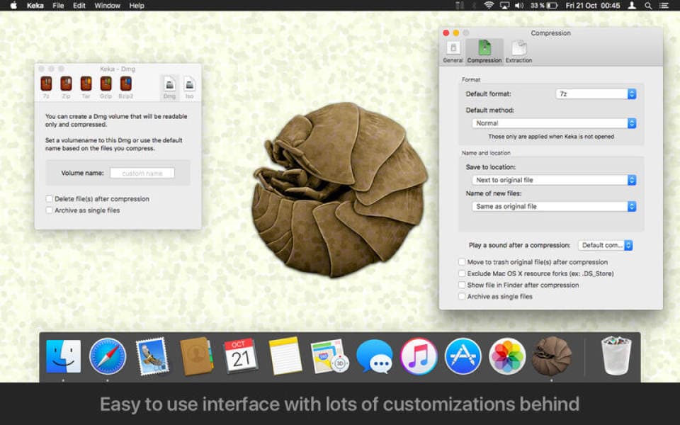 Keka for mac 1.6.1 小巧好用的压缩解压工具 中文版 截图 2