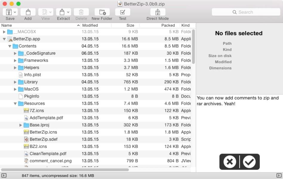 BetterZip 5.4.0 小巧好用的解压缩软件 中文版 截图 4