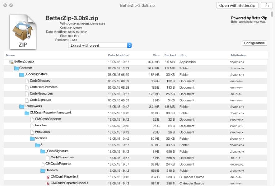 BetterZip 5.4.0 小巧好用的解压缩软件 中文版 截图 3