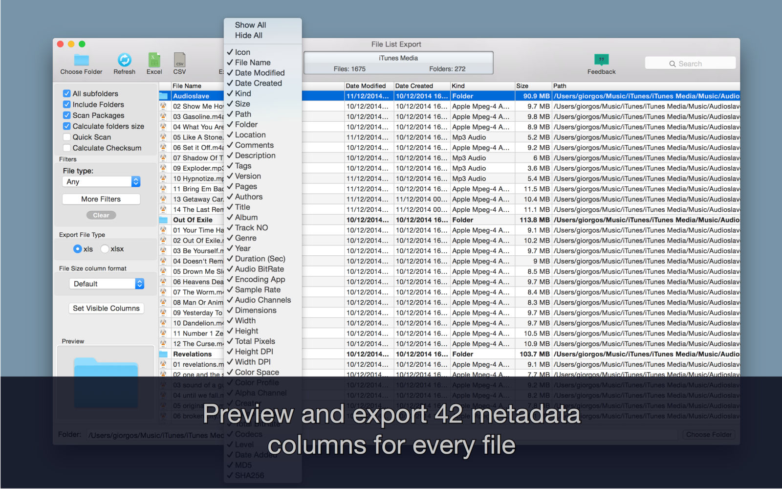 instal File List Export