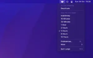 Lungo 2.8.1 for Mac: menu bar app that stops sleep