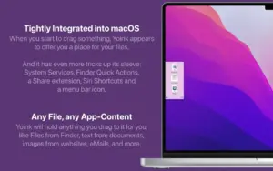 Yoink 3.7.3 on Mac: drag-and-drop shelf